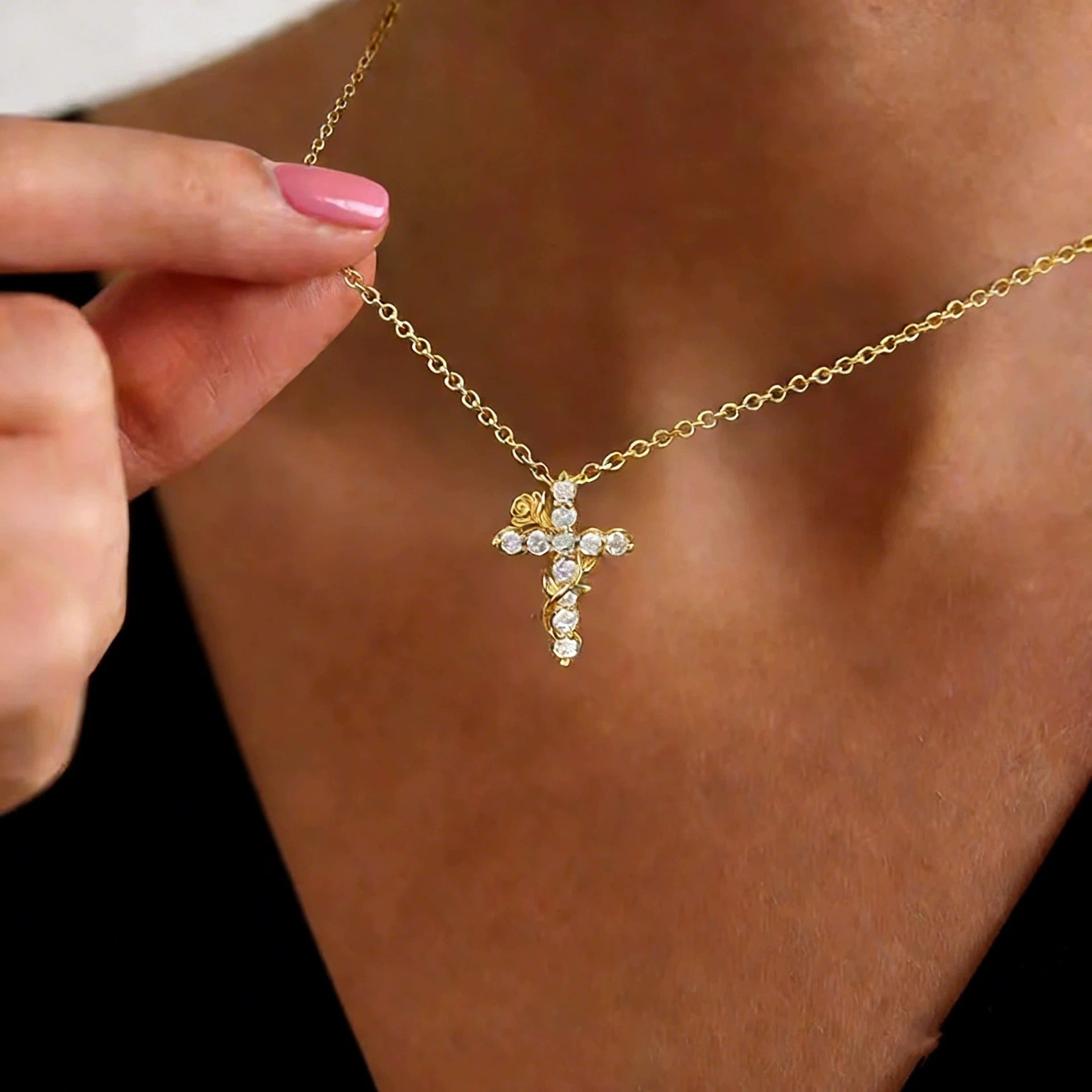 Regal Rediance Grace Cross Necklace
