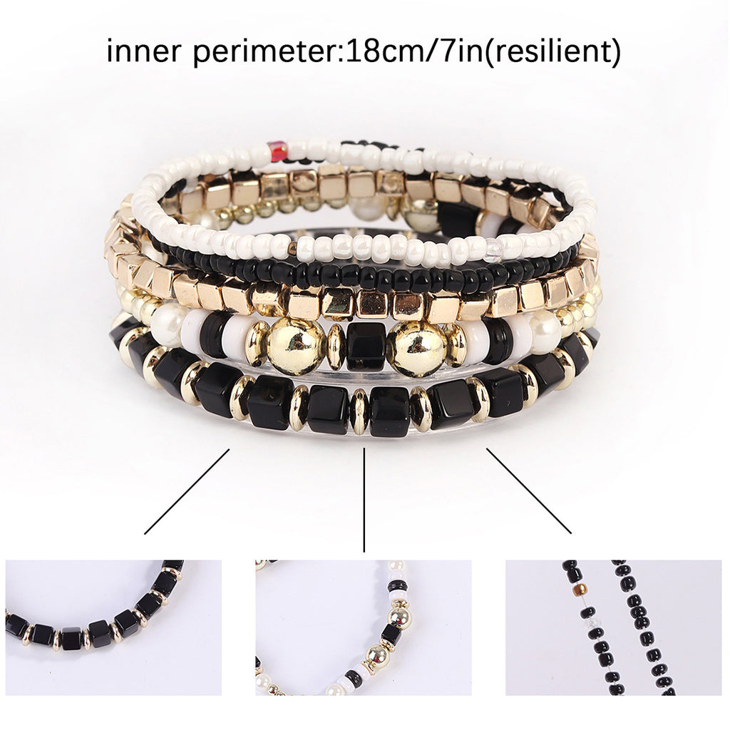 Geometric Rice Pearl Jewelry Set