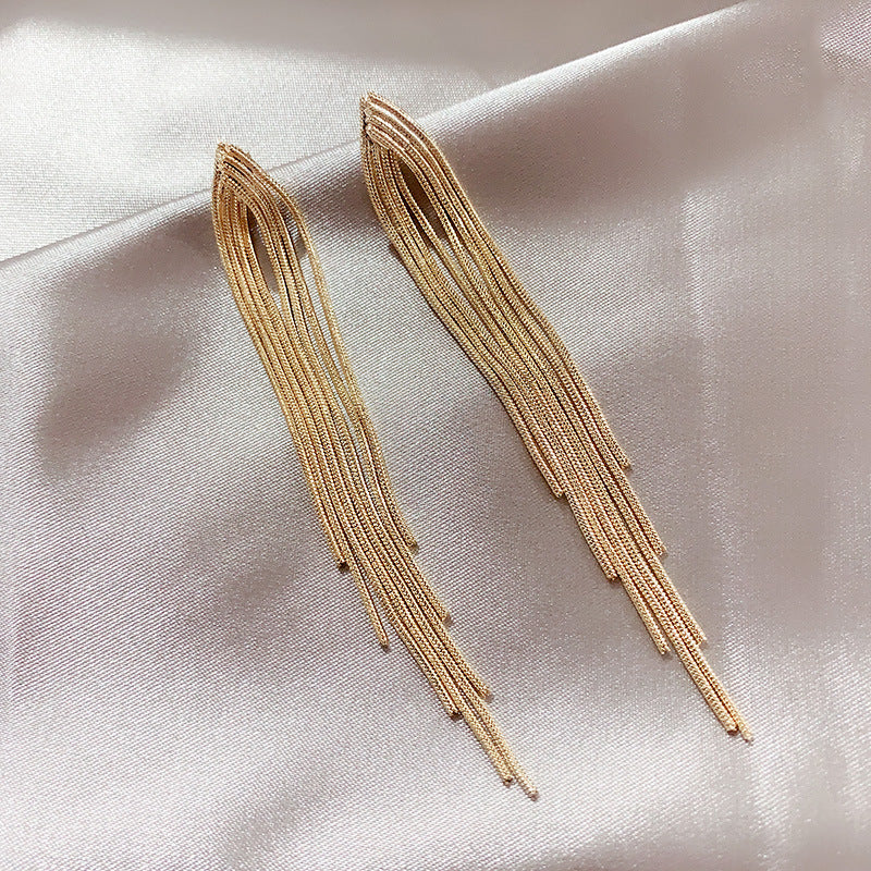 Regal Rediance Infinity Tassel Earrings