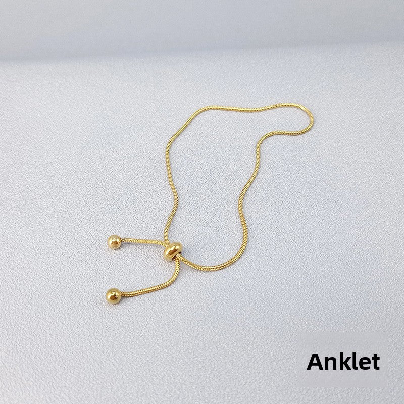 Adjustable Pull-Out Titanium Steel Necklace