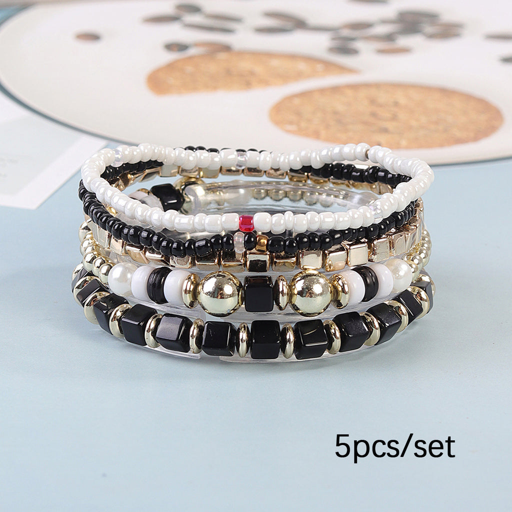 Geometric Rice Pearl Jewelry Set