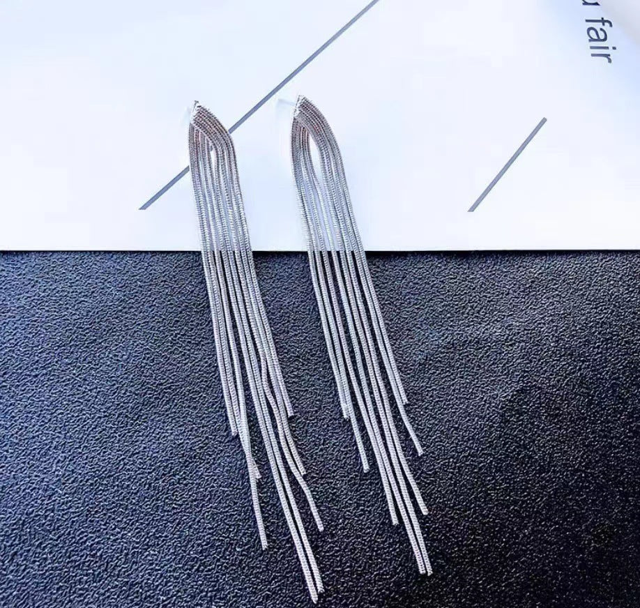 Regal Rediance Infinity Tassel Earrings