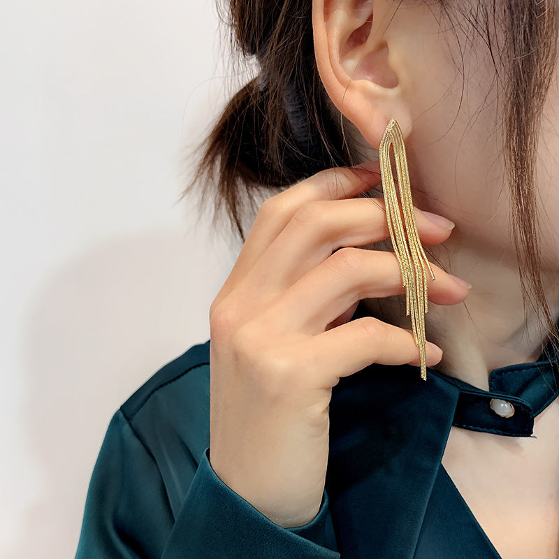 Regal Rediance Infinity Tassel Earrings