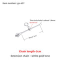 Sterling Silver Extension Chain for Jewelry