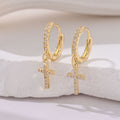 Regal Rediance Divine Cross Earrings