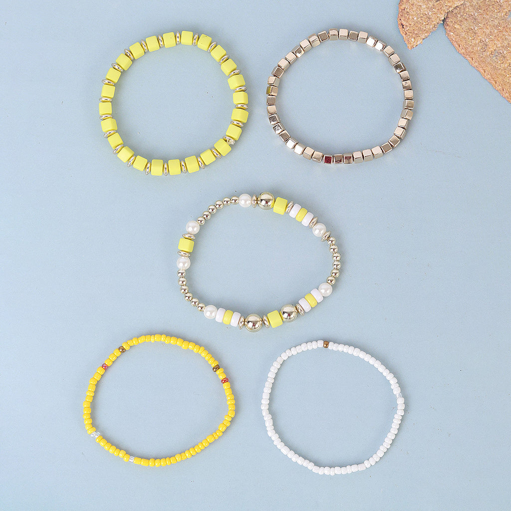 Geometric Rice Pearl Jewelry Set