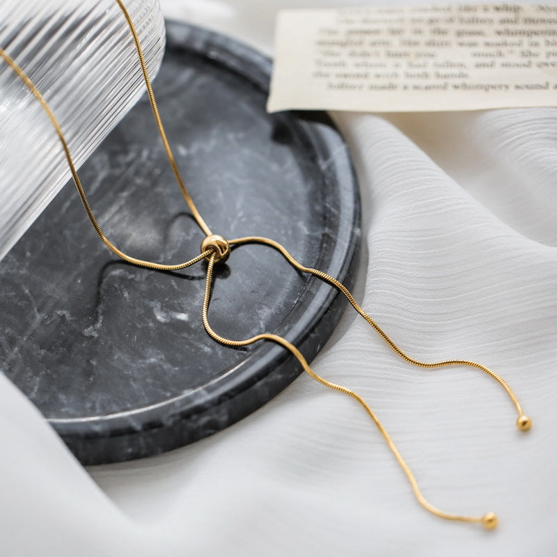 Adjustable Pull-Out Titanium Steel Necklace