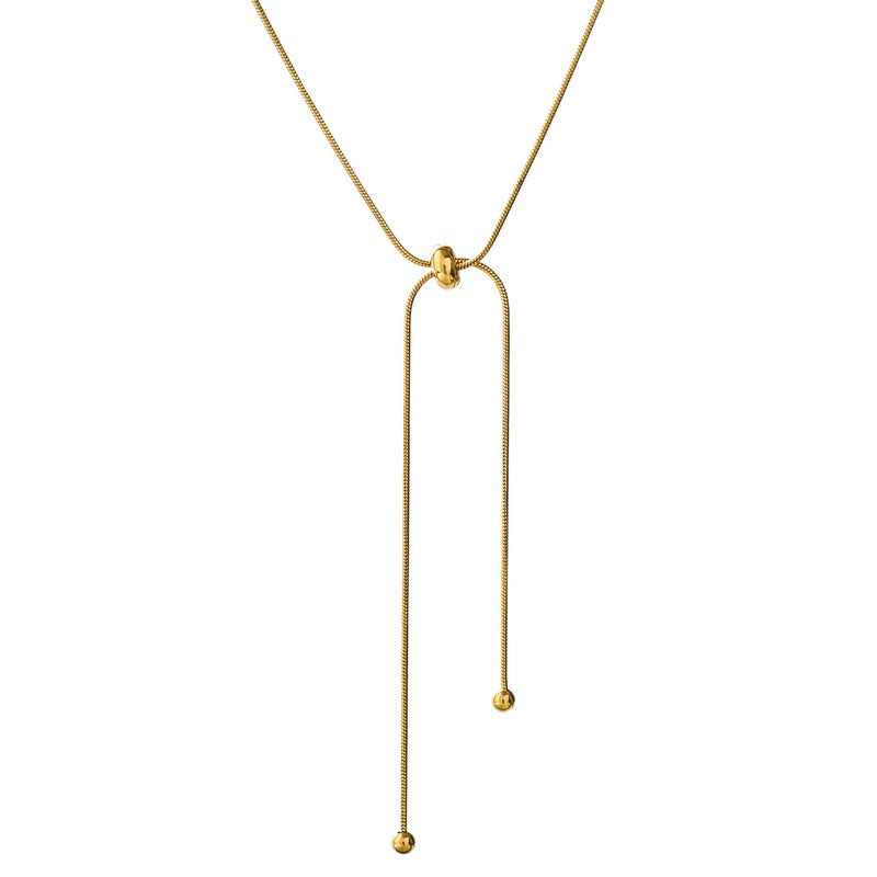 Adjustable Pull-Out Titanium Steel Necklace