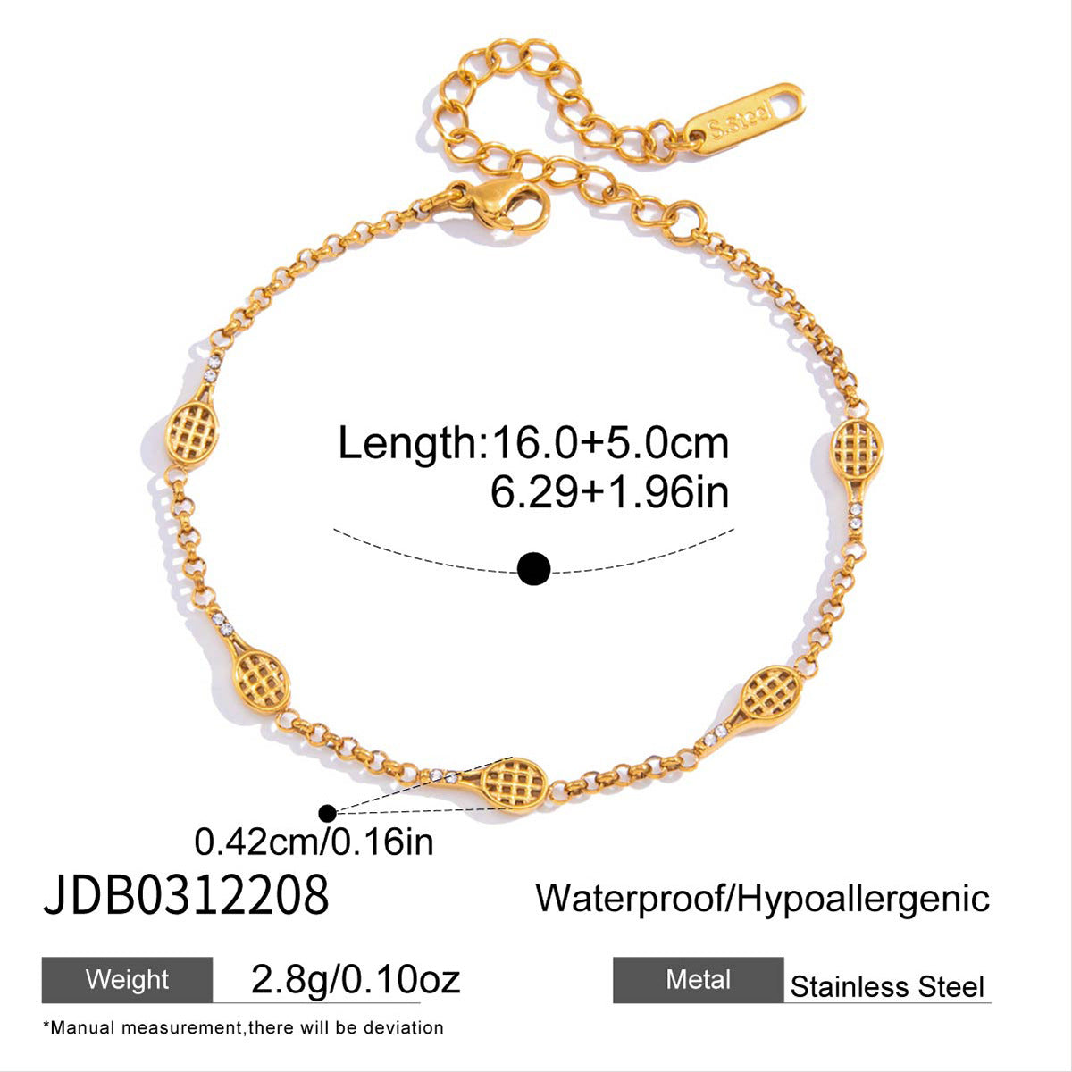 Regal Rediance Crown Link Bracelet
