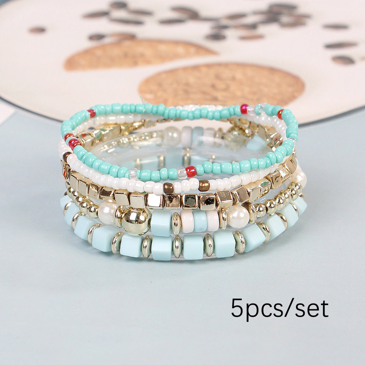 Geometric Rice Pearl Jewelry Set