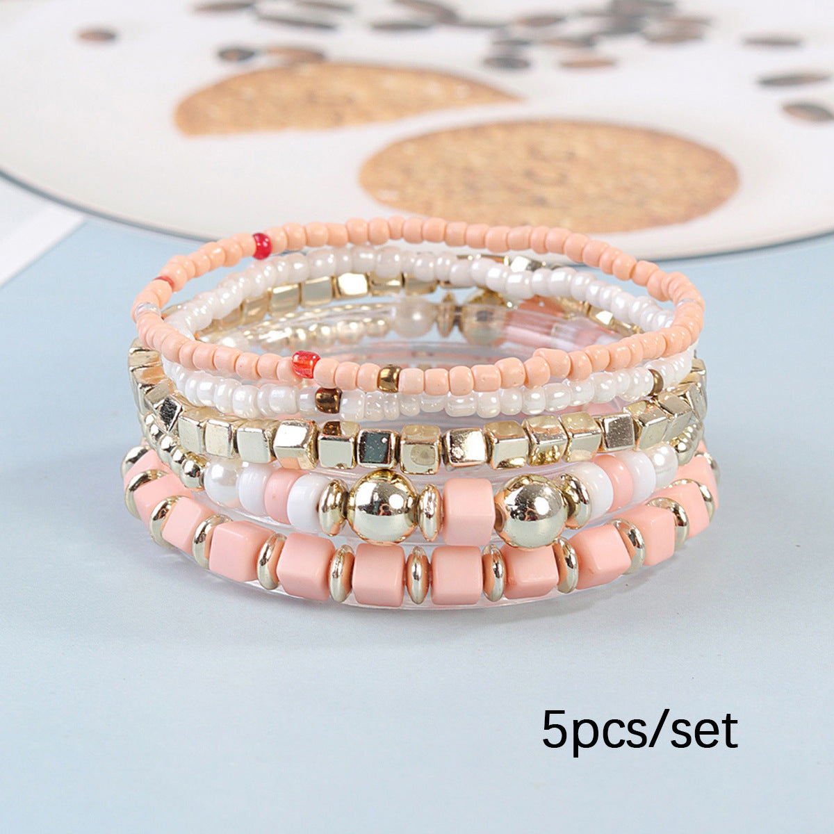 Geometric Rice Pearl Jewelry Set