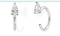 Zircon ear clips earrings