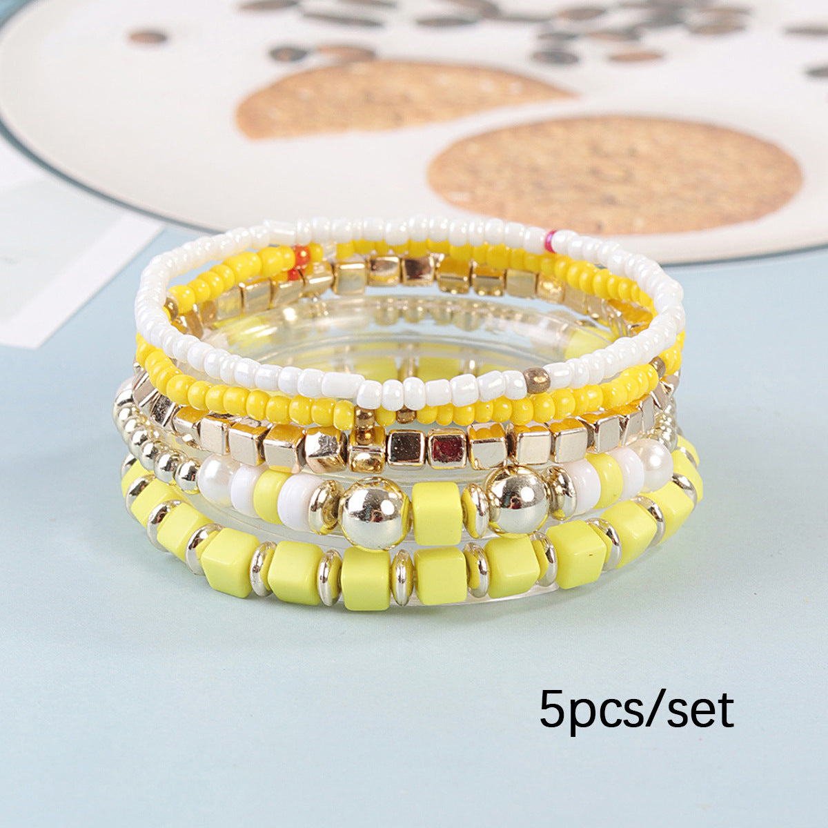 Geometric Rice Pearl Jewelry Set