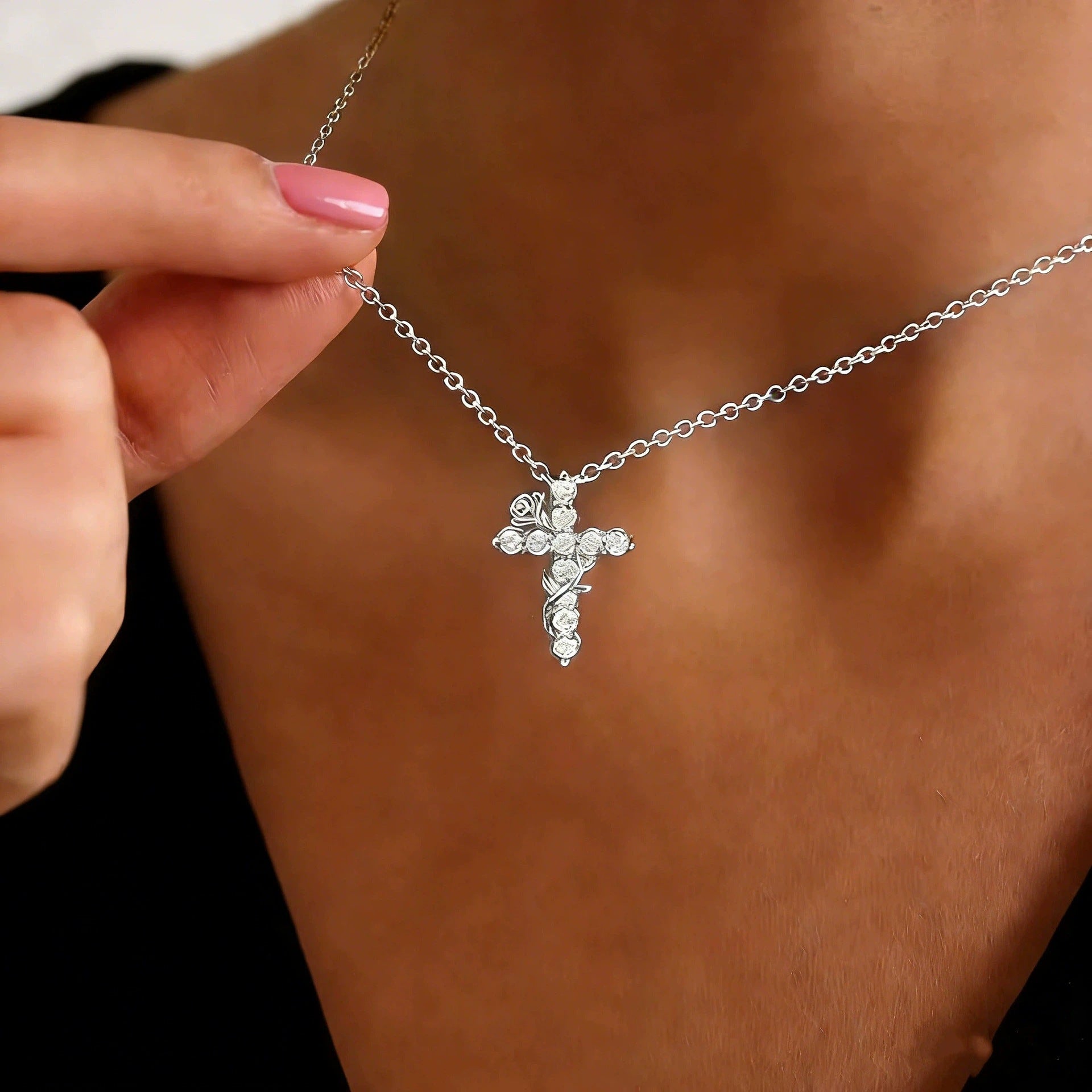 Regal Rediance Grace Cross Necklace